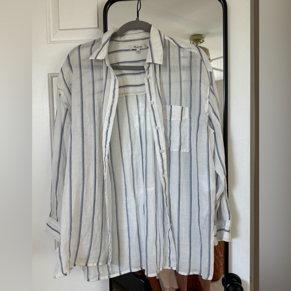 Madewell button-down coverup shirt